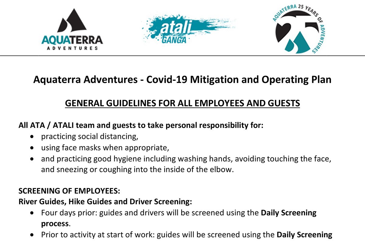 Covid-19 Mitigation and Operating Plan